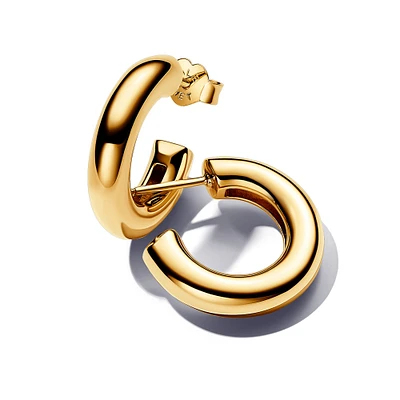 Pandora Essence Round Open Gold-Plated Hoop Earrings