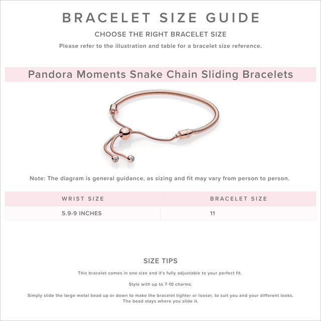 Bracelets Size Guide  Pandora Shop Lebanon