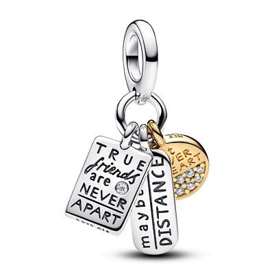 Pandora Friendship Triple Gold-Plated Dangle Charm