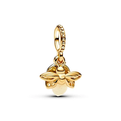 Pandora Glow-in-the-Dark Firefly Gold-Plated Dangle Charm