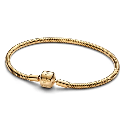 Pandora Gold-Plated Barrel Clasp Snake Chain Bracelet