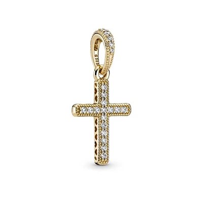 Pandora Gold Sparkling Cross Pendant