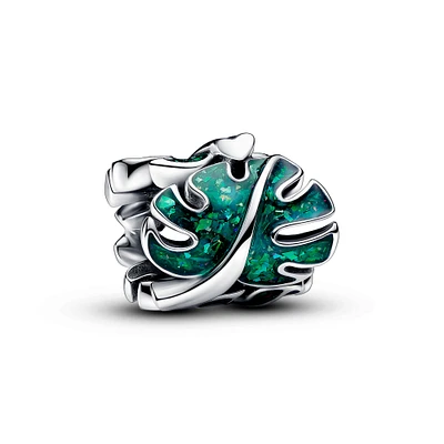 Pandora Green Monstera Leaves Charm