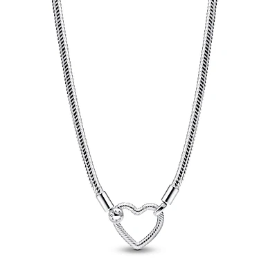 Pandora Heart Closure Snake Chain Necklace