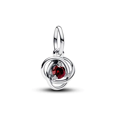 Pandora January Red Eternity Circle Dangle Charm