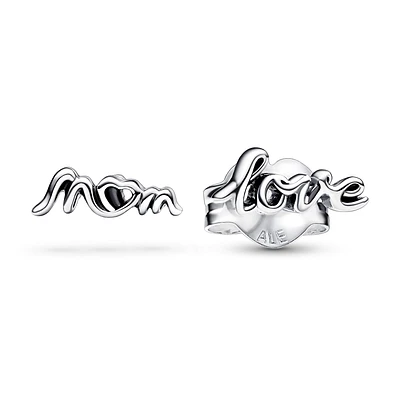 Pandora Love Mom Stud Earrings