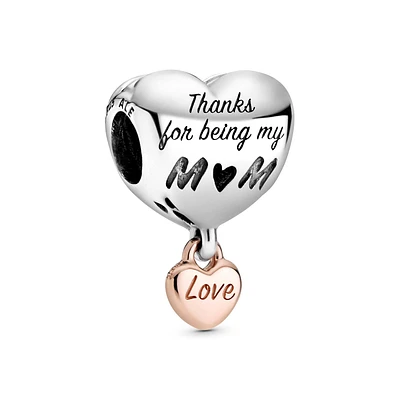 Pandora Love You Mom Heart Charm