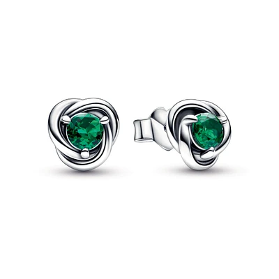 Pandora May Green Eternity Circle Stud Earrings