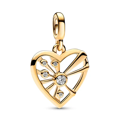 Pandora ME Heart & Rays Medallion | Gold-Plated