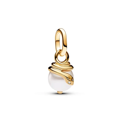 Pandora ME Snake Pearlescent Gold-Plated Mini Dangle Charm