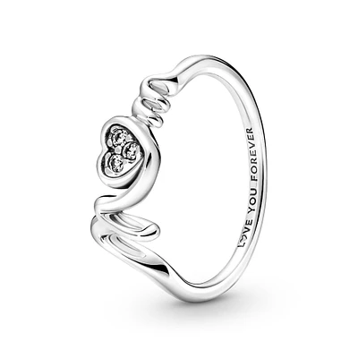 Pandora Mom Pavé Heart Ring