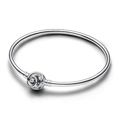 Pandora Moments Encircled Clasp Bangle Bracelet