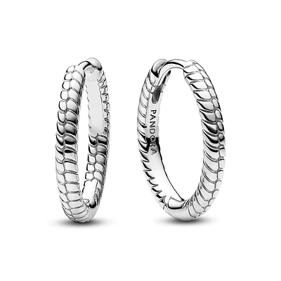 Pandora Moments Small Charm Hoop Earrings | 18mm