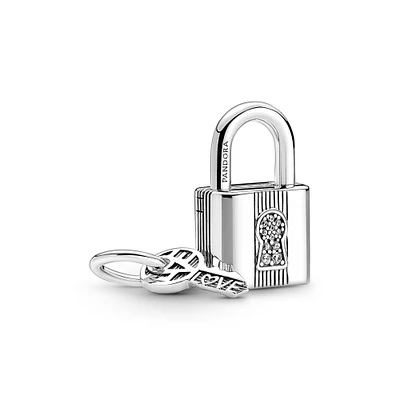 Pandora Padlock and Key Dangle Charm