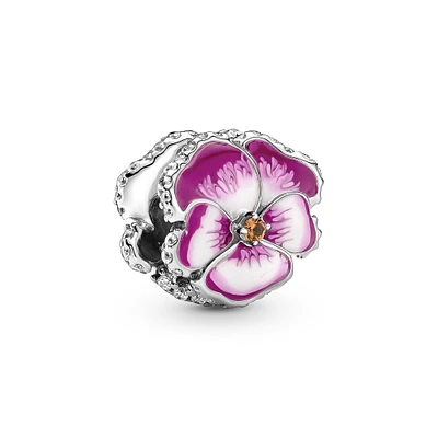 Pandora Pansy Flower Charm