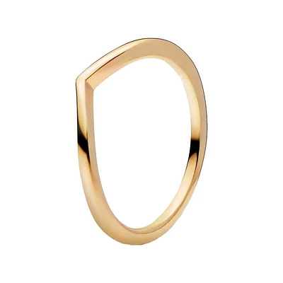 Pandora Polished Wishbone Gold-Plated Ring