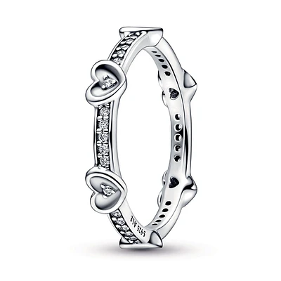 Pandora Radiant Sparkling Hearts Ring