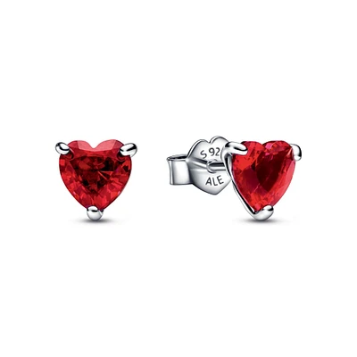 Pandora Red Heart Stud Earrings