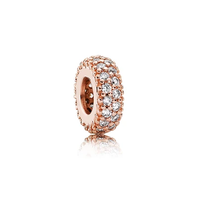 Pandora Inspiration Spacer, Clear Cubic Zirconia, Rose Gold-Plated