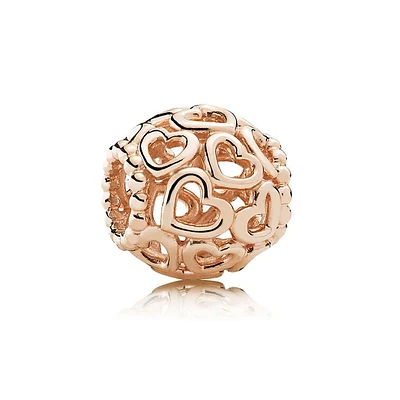 Pandora Open Your Heart Charm, Rose Gold-Plated