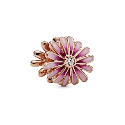 Pandora Pink Daisy Flower Charm, Rose Gold-Plated