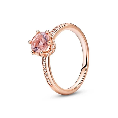 Pandora Pink Sparkling Crown Solitaire Ring