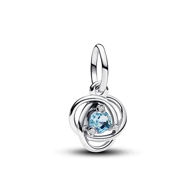 Pandora Sea Aqua Blue Eternity Circle Dangle Charm