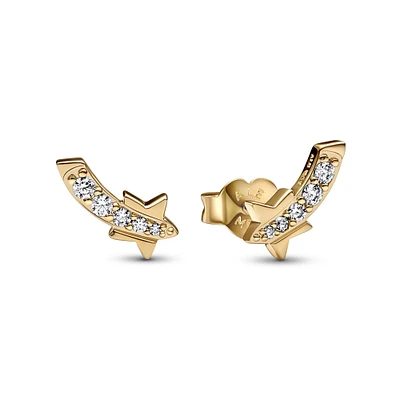 Pandora Shooting Star Pavé Stud Earrings | Gold-Plated