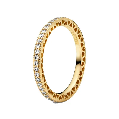 Pandora Sparkle & Hearts Gold-Plated Ring