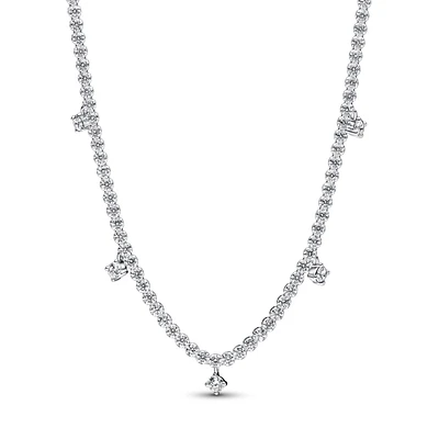 Pandora Sparkling Drop Collier Tennis Necklace