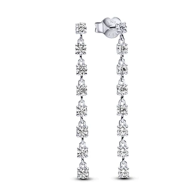 Pandora Sparkling Eight Stones Drop Earrings