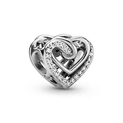 Pandora Sparkling Entwined Hearts Charm