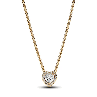 Pandora Sparkling Heart Gold-Plated Collier Necklace