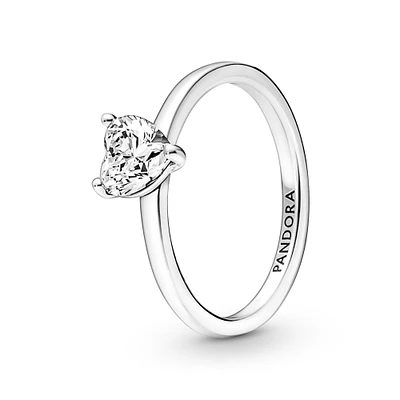 Pandora Sparkling Heart Solitaire Ring