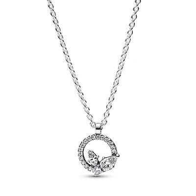 Pandora Sparkling Herbarium Circle & Cluster Pendant Necklace