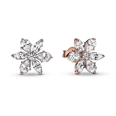 Pandora Sparkling Herbarium Cluster Stud Earrings | Rose Gold-Plated