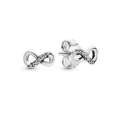 Pandora Sparkling Infinity Stud Earrings