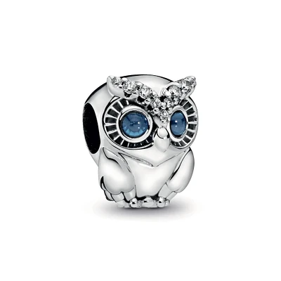 Pandora Sparkling Owl Charm