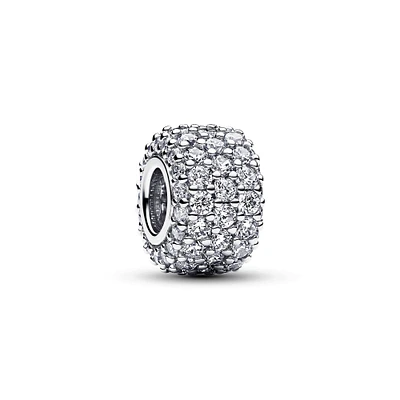 Pandora Sparkling Pavé Triple-Row Charm