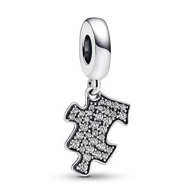 Pandora Sparkling Puzzle Piece Dangle Charm