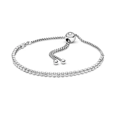 Pandora Sparkling Slider Tennis Bolo Bracelet