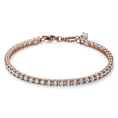 Pandora Sparkling Tennis Bracelet | Rose Gold-Plated