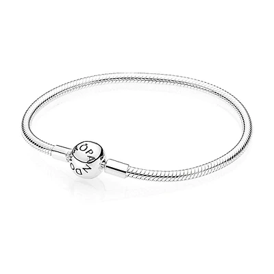 Pandora Sterling Silver Smooth Bracelet with Round Clasp