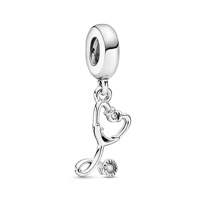 Pandora Stethoscope Heart Dangle Charm