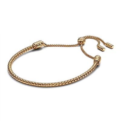 Pandora Studded Gold-Plated Chain Slider Bracelet