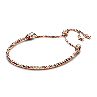 Pandora Studded Rose Gold-Plated Chain Slider Bracelet