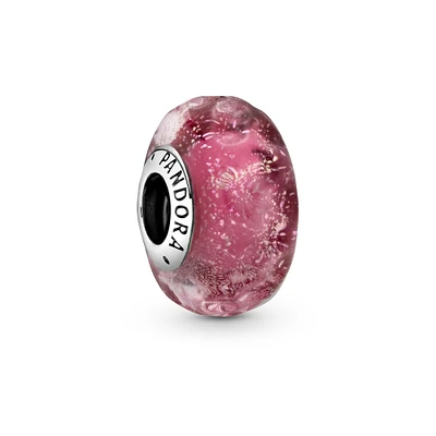 Pandora Wavy Fancy Pink Murano Glass Charm