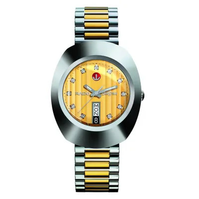 Rado The Original Automatic Diamond Gold-Tone Dial and Stainless Steel Bracelet Watch | 35mm | R12408633
