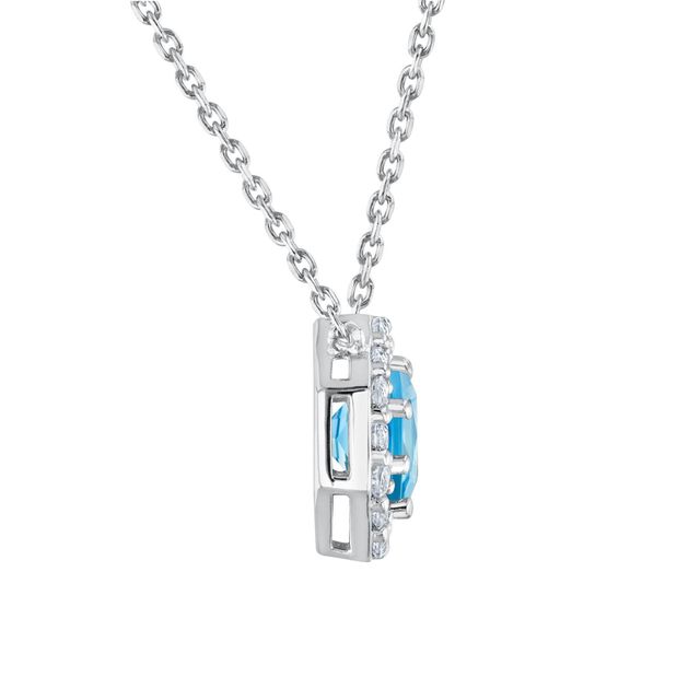 Sterling Silver Nike Topaz Necklace