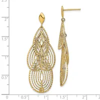 Yellow Gold Chandelier Earrings | 20x52mm